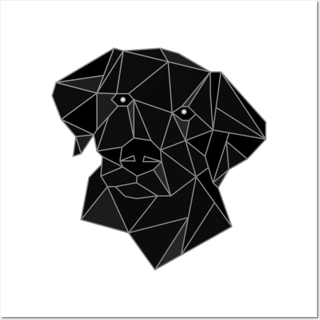 Labrador Black Stained Glass Wall Art by inotyler